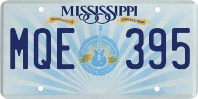 MS license plate MQE395