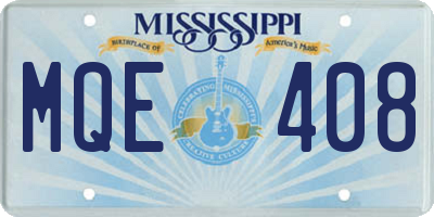MS license plate MQE408