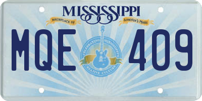 MS license plate MQE409