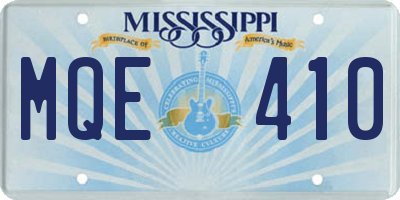 MS license plate MQE410