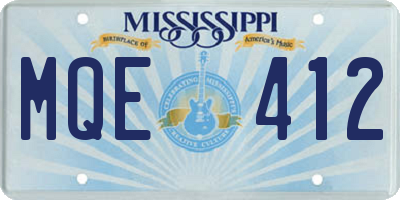 MS license plate MQE412