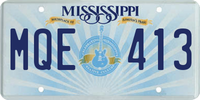 MS license plate MQE413