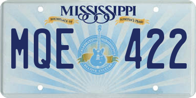 MS license plate MQE422