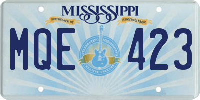 MS license plate MQE423