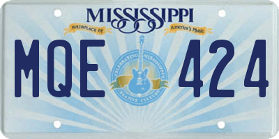 MS license plate MQE424