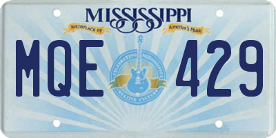 MS license plate MQE429