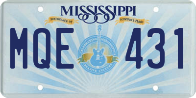 MS license plate MQE431