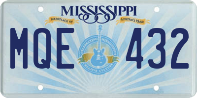 MS license plate MQE432