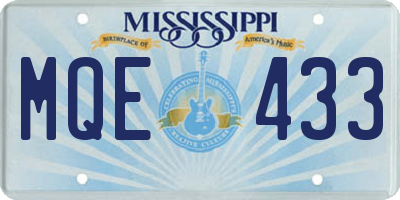 MS license plate MQE433