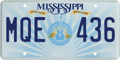 MS license plate MQE436