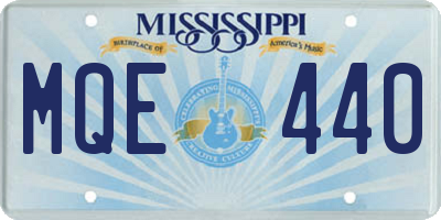 MS license plate MQE440