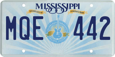 MS license plate MQE442