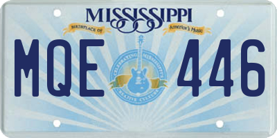 MS license plate MQE446