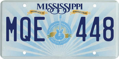 MS license plate MQE448