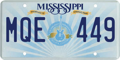 MS license plate MQE449