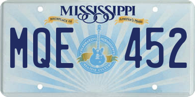 MS license plate MQE452
