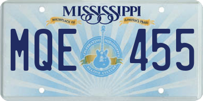 MS license plate MQE455