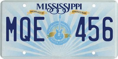 MS license plate MQE456