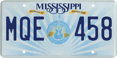 MS license plate MQE458
