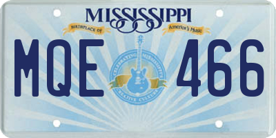 MS license plate MQE466