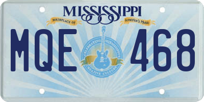 MS license plate MQE468