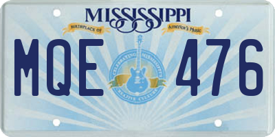 MS license plate MQE476