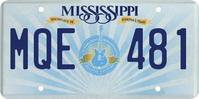 MS license plate MQE481