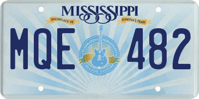 MS license plate MQE482