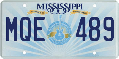 MS license plate MQE489