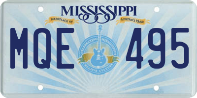 MS license plate MQE495