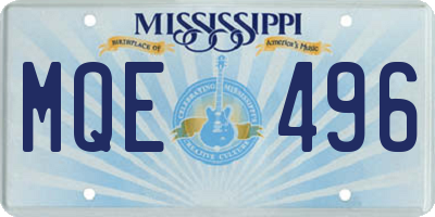 MS license plate MQE496