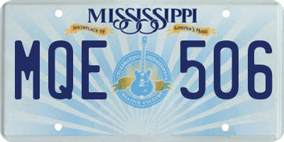 MS license plate MQE506