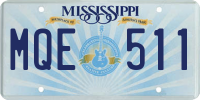 MS license plate MQE511