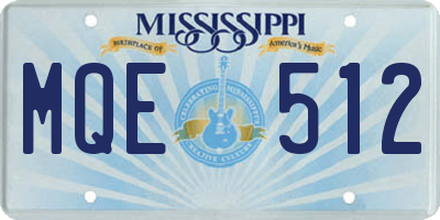 MS license plate MQE512