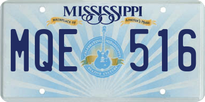 MS license plate MQE516