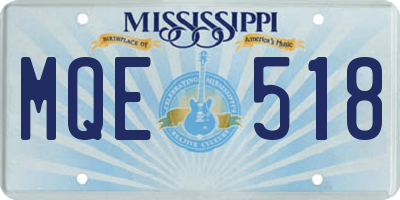 MS license plate MQE518