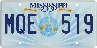 MS license plate MQE519