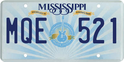 MS license plate MQE521