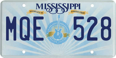 MS license plate MQE528