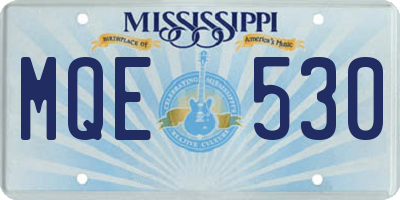 MS license plate MQE530