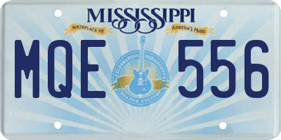 MS license plate MQE556