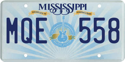 MS license plate MQE558