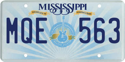 MS license plate MQE563