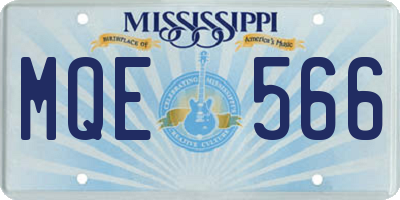MS license plate MQE566