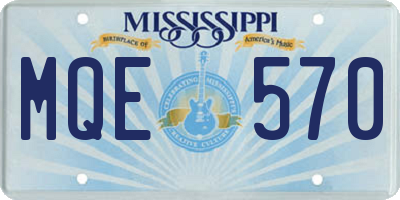 MS license plate MQE570