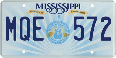 MS license plate MQE572