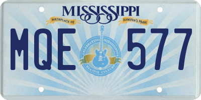 MS license plate MQE577