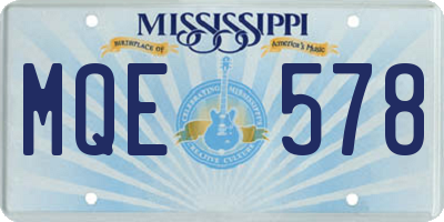 MS license plate MQE578