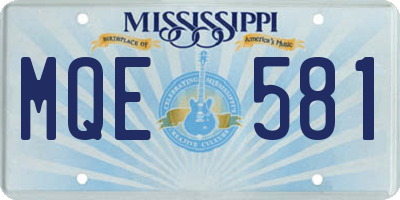 MS license plate MQE581