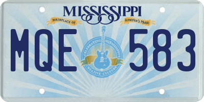 MS license plate MQE583